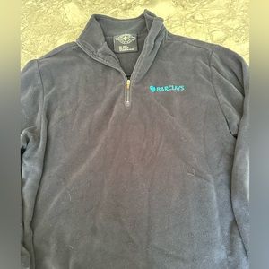 Vintage Barclays-Logo’d Fleece 1/4 Zip